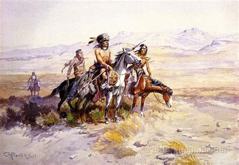 In Enemy Country - Charles Marion Russell Paintings | Native american ...