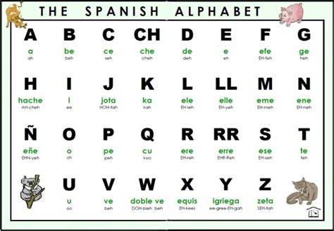 Spanish Alphabet Letters