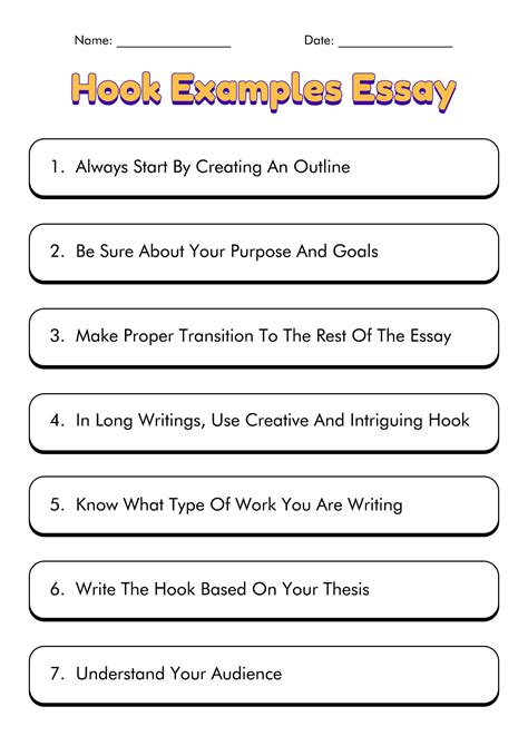 Good Hook Examples For An Essay at Vicki Newbern blog