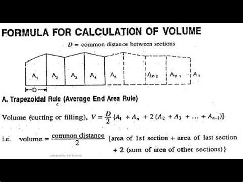 L60_Volume measurement by trapezoidal and prismoidal formula - YouTube