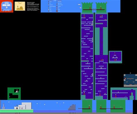 Super Mario Brothers 2 - World 4-3 Nintendo NES Map