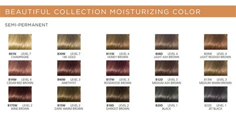 Clairol Semi Permanent Hair Color Chart