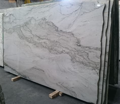 Opus White Quartzite Slab – Intrepid Marble and Granite