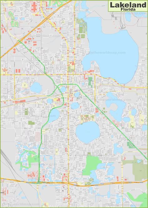 Large detailed map of Lakeland - Ontheworldmap.com