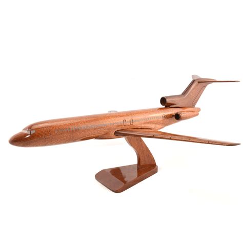 Boeing 727 Wooden Airplane model Aircraft Lovers Mahogany