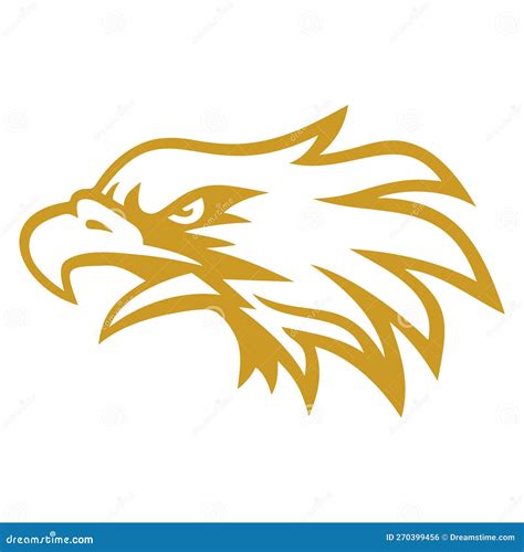 Gold Eagle Hawk Golden Falcon Bird Logo Design Vector Art Template Stock Illustration ...