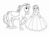 Princess Horse Coloring Pages sketch template