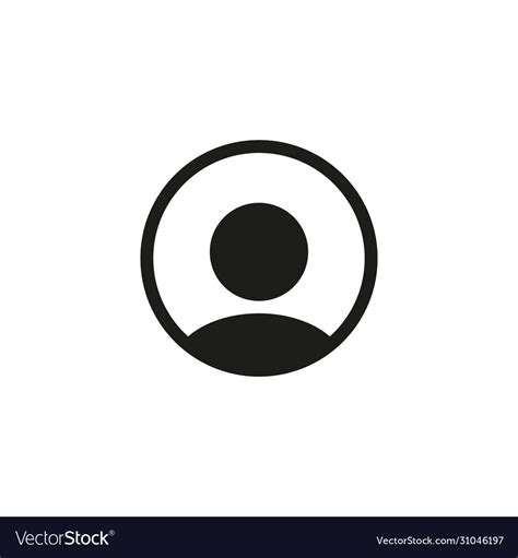 Black contact person icon on white background Vector Image