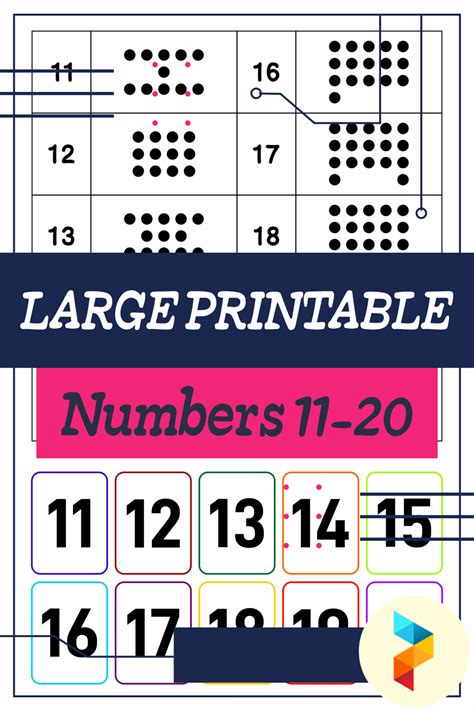 10 Best Large Printable Numbers 11 20 | Images and Photos finder