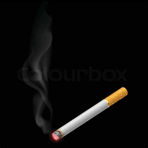 Burning cigarette | Stock vector | Colourbox