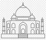Taj Mahal Coloring Page  Drawing Hd Clipart 209456 PikPng sketch template