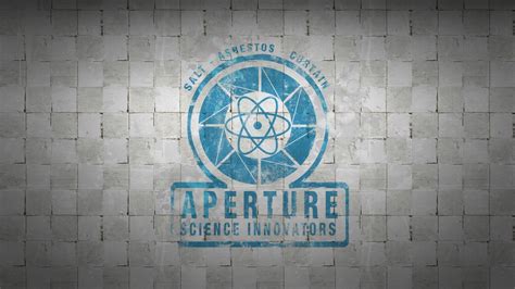 Online crop | Aperture Science Innovators logo on white wall HD ...