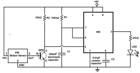 Motion Sensor Led Light Circuit Diagram