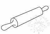 Rolling Pin  Coloring Page sketch template