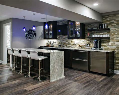 Smart Basement Bar Ideas: Making Your Cellar Pub Sparkle | Modern home bar, Basement kitchenette ...