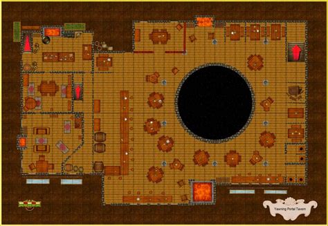 Yawning Portal Tavern Battlemap | Fantasy city map, Dungeons and ...