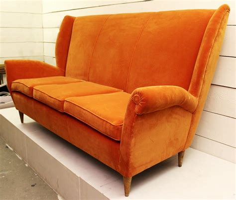 Mid century Italien orange 3 seaters sofa - 1960s - Design Market | Vintage sofa, Seater sofa, 3 ...