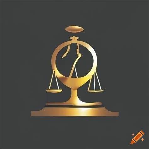 Minimalist law firm logo on black background on Craiyon