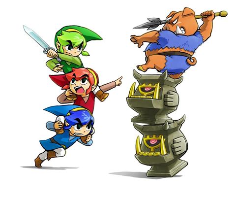 Totem time! New official artwork for Zelda: Tri Force Heroes ! #Zelda ...