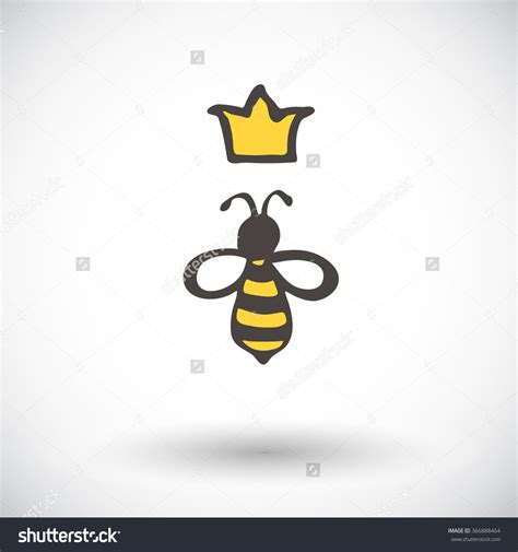 a bee with a crown on it's head and the word king above it