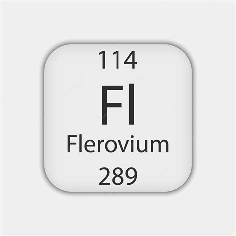 Premium Vector | Flerovium symbol chemical element of the periodic table vector illustration