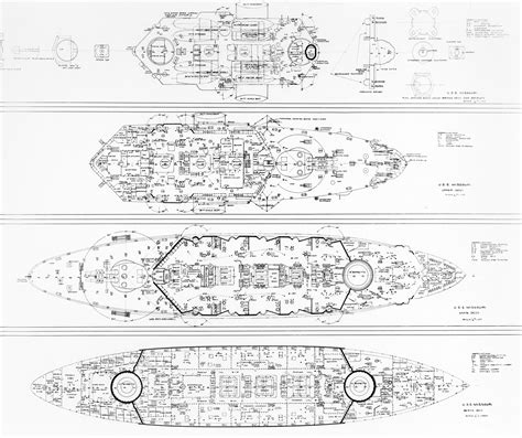 Battleship Number 11: pre-dreadnought USS Missouri's deck plan, circa ...