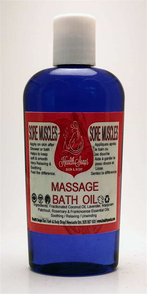 Sore Muscles Massage & Bath Oil 120ml | Health Soaps Bath & Body