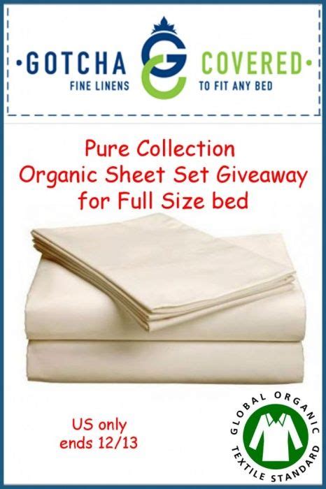 Gotcha Covered Pure Collection Organic Sheet Set Giveaway (Ends Dec.13 ...