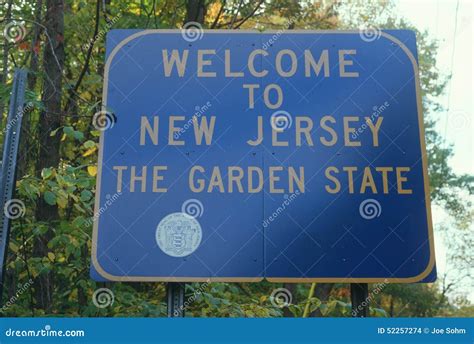 Welcome To New Jersey Sign Stock Photo - Image: 52257274