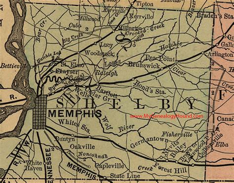 Shelby County, Tennessee 1888 Map