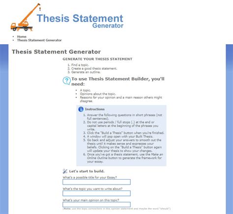 Best Online Thesis Generator & Statement Maker [Free]