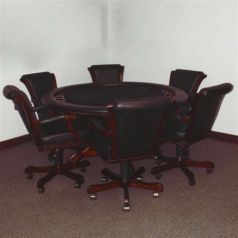 Poker Table with Six Arm Chairs | EBTH