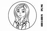 Young Woman Doctor For Coloring Graphic By YuliDor · Creative Fabrica sketch template