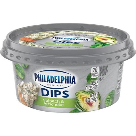 Philadelphia Dips Spinach & Artichoke Cream Cheese Dip | Hy-Vee Aisles ...