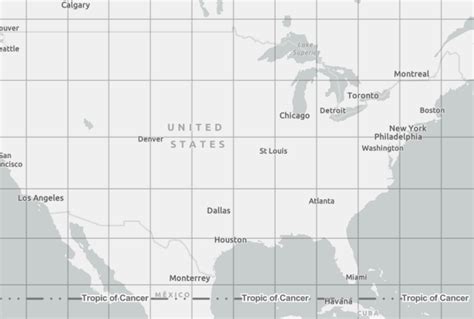 Latitude And Longitude World Map With Cities