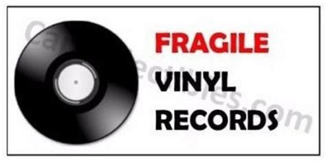 "FRAGILE VINYL RECORDS" Premium Labels / Stickers LP Album Mailer ...