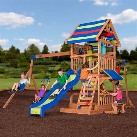 Backyard Discovery Beach Front Wooden Swing Set & Reviews | Wayfair