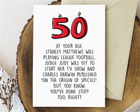 Funny 50th Birthday Card Printable Printable Birthday Cards | Images ...