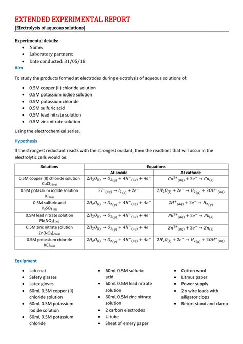 Electrolysis of aqueous solutions | Chemistry - Year 12 VCE | Thinkswap