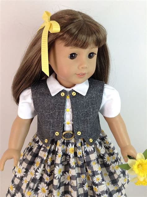 American Girl 18-inch Doll School Girl Dress & Vest - Etsy in 2023 | American girl doll patterns ...