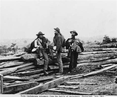 Confederate Army Prisoners Of War by Bettmann