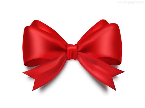 Red bow ribbon (PSD) - PSDgraphics