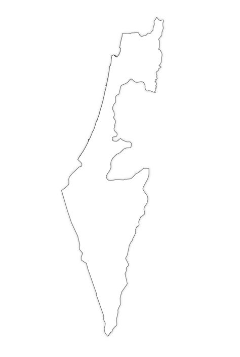 Israel Outline Map, Israel Blank Map