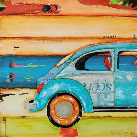 ART PRINT or CANVAS Retro Vintage Classic Car beach costal wall home ...