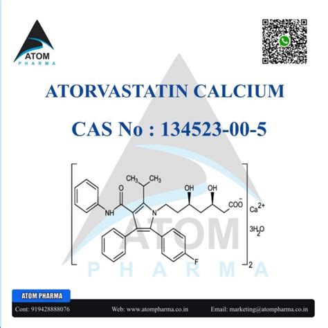 ATORVASTATIN CALCIUM API SUPPLIER & EXORTER | ATOM PHARMA