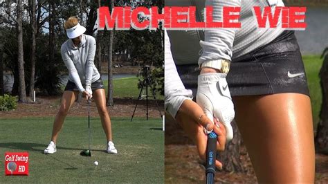 MICHELLE WIE 2017/2018 (HANDS THRU IMPACT) SLOW MOTION FACE ON DRIVER GOLF SWING - YouTube