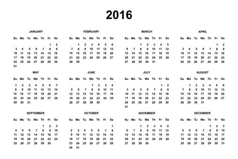 2016 Calendar Free Stock Photo - Public Domain Pictures