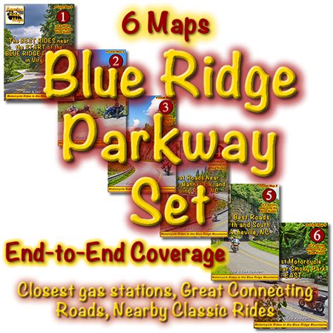 Motorcycle Map set - Blue Ridge Parkway | America Rides Maps