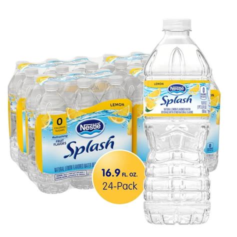 NESTLE SPLASH Water Beverage with Bold Fruit Flavor, Lemon Flavor, 16.9 ...