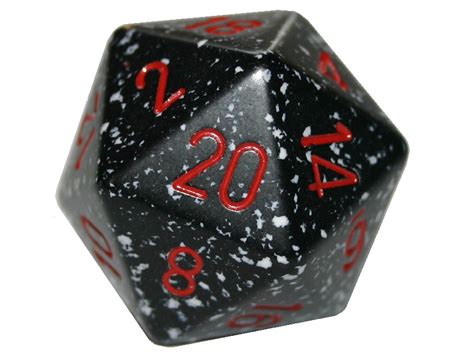 Chessex 20 Sided Dice - Large 34mm Speckled Space - SnM Stuff